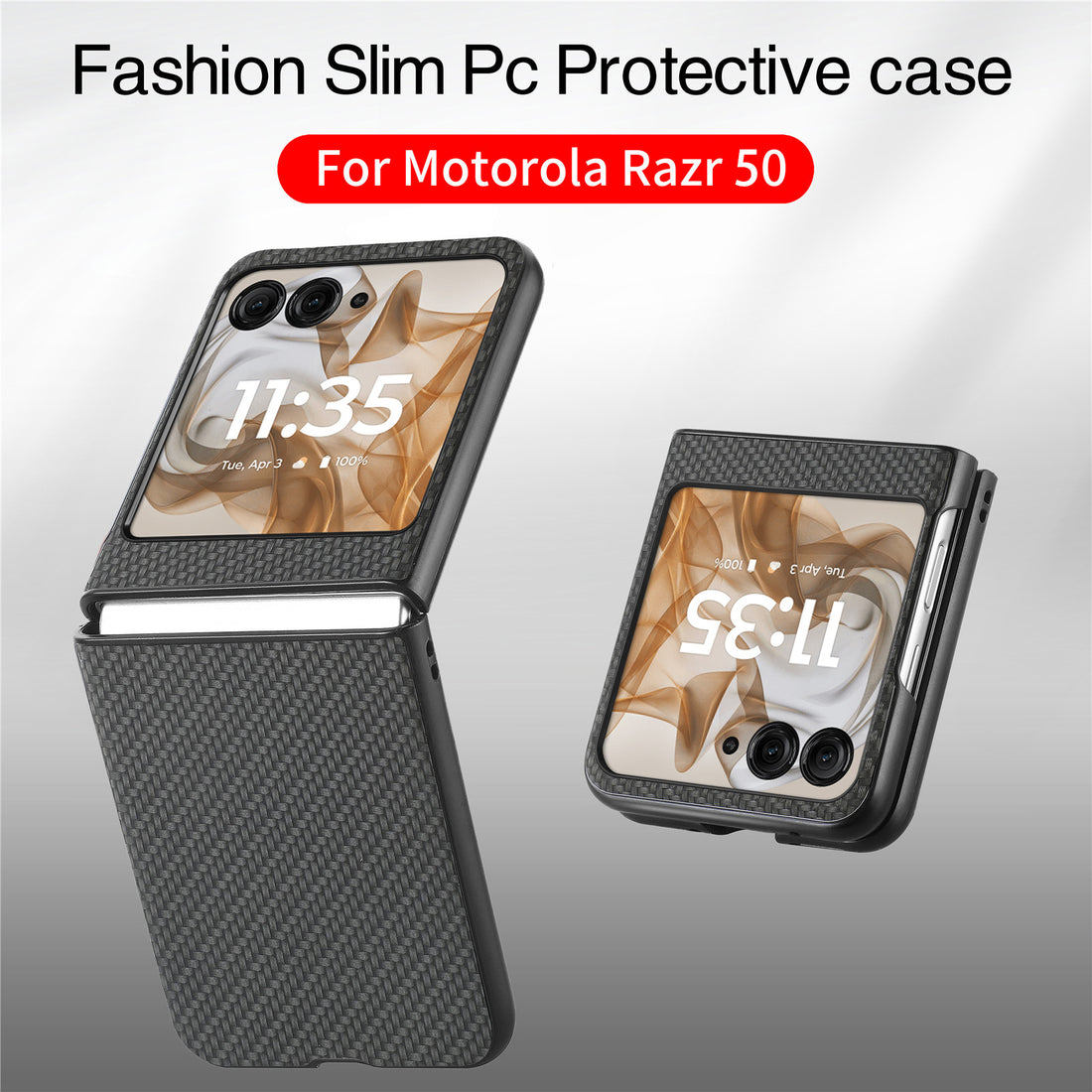 Motorola Series | Carbon Fiber Textured Leather Case