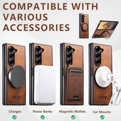 360° Rotating kickstand Leather Case with MagSafe