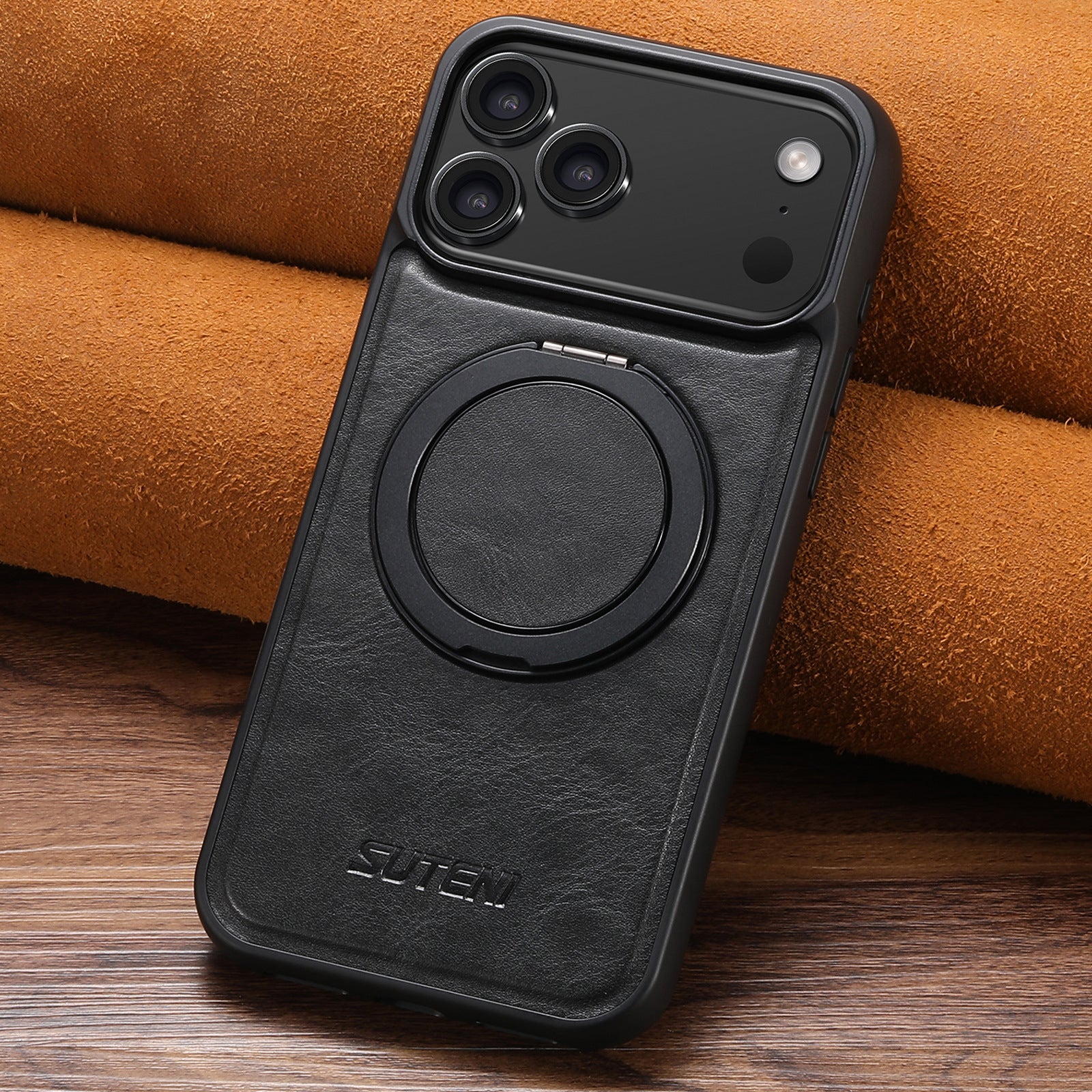 360° Rotating kickstand Leather Case with MagSafe