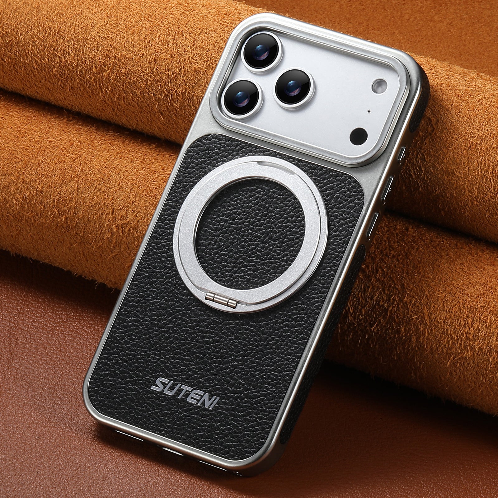 Rotating Ring Leather Case
