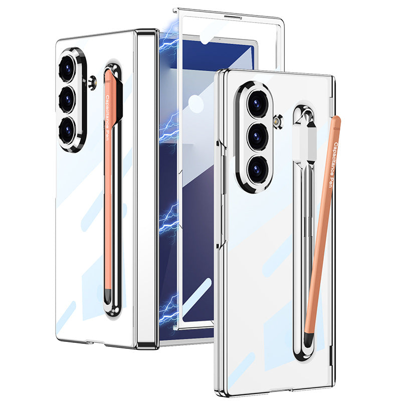 Integrated Pen Slot Transparent Case