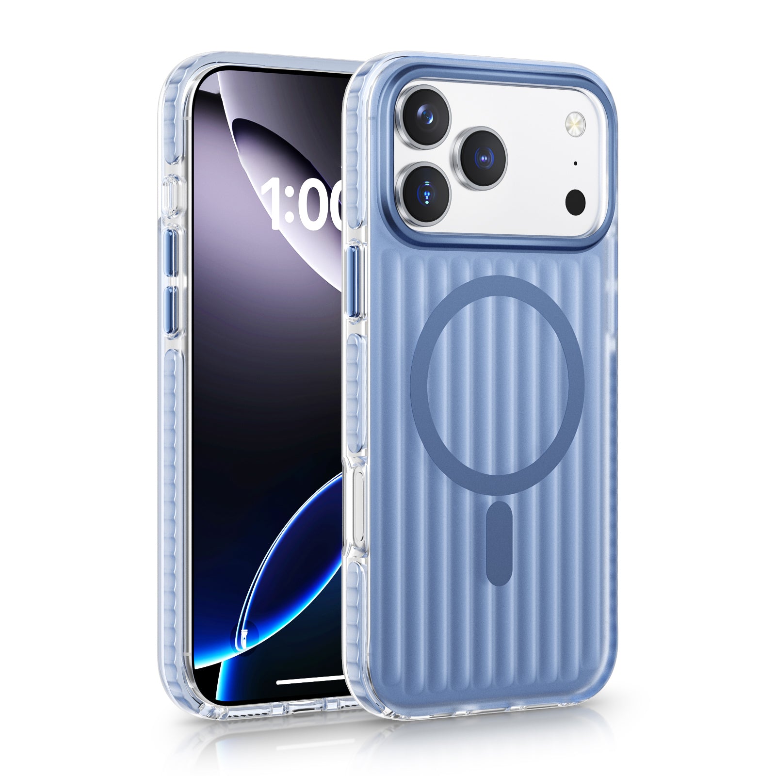 Wave Pattern Frosted Case with MagSafe