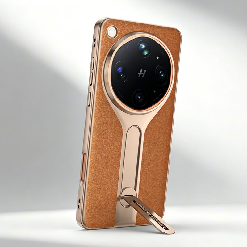 Folding Kickstand Leather Case