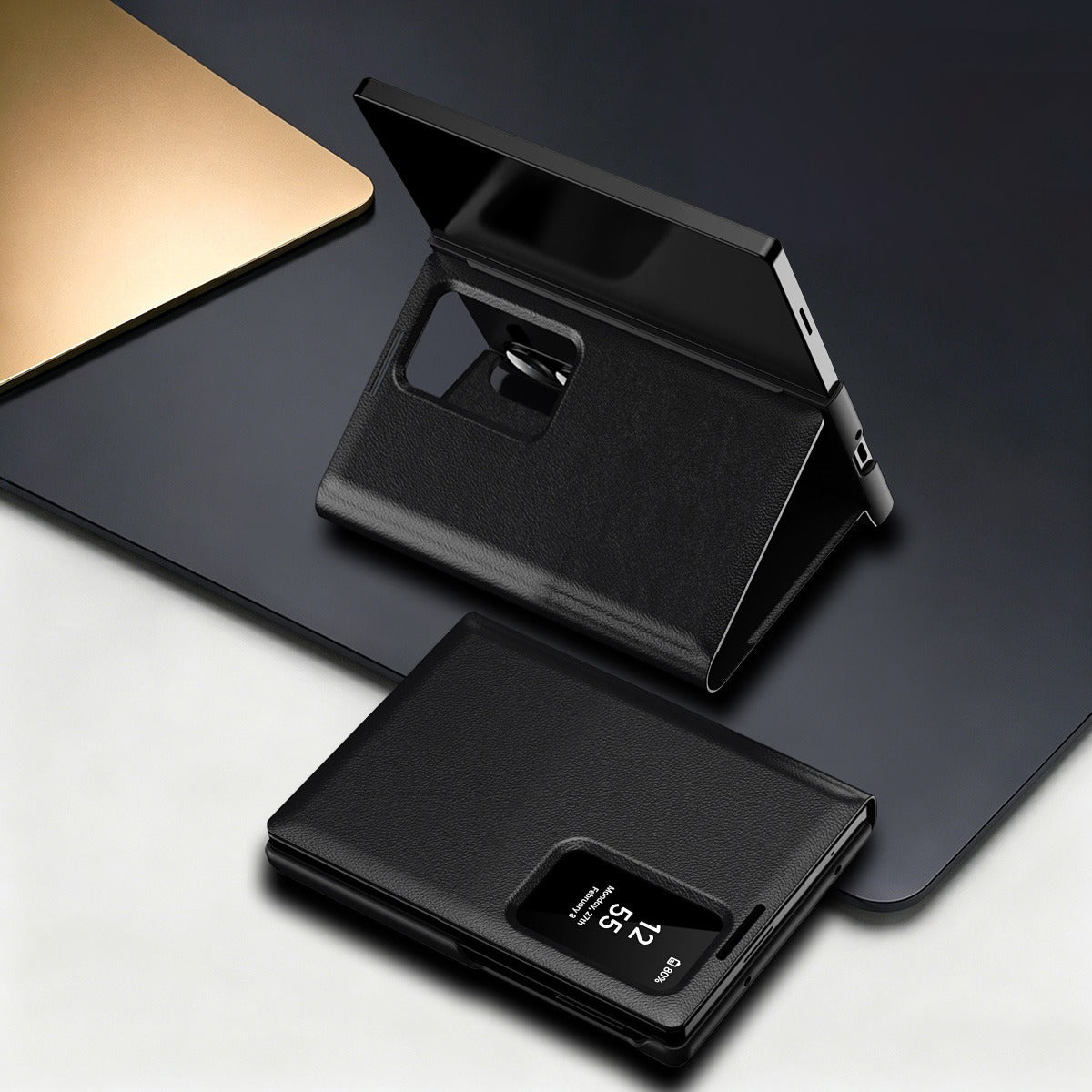 Folding Flip Leather Case