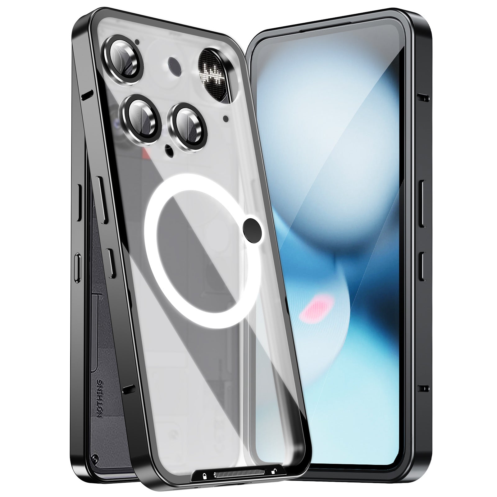 Ultra-thin Metal Glass Case with MagSafe