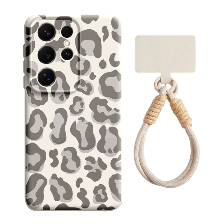 Leopard Print Liquid Silicone Lanyard Case