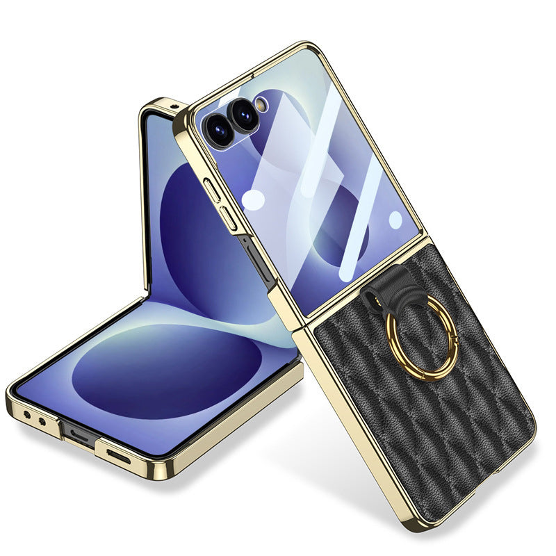 Luxury Wavy‑Textured Leather Case