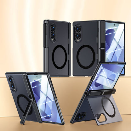 Magnetic Hinge Full Protection Case with Kickstand