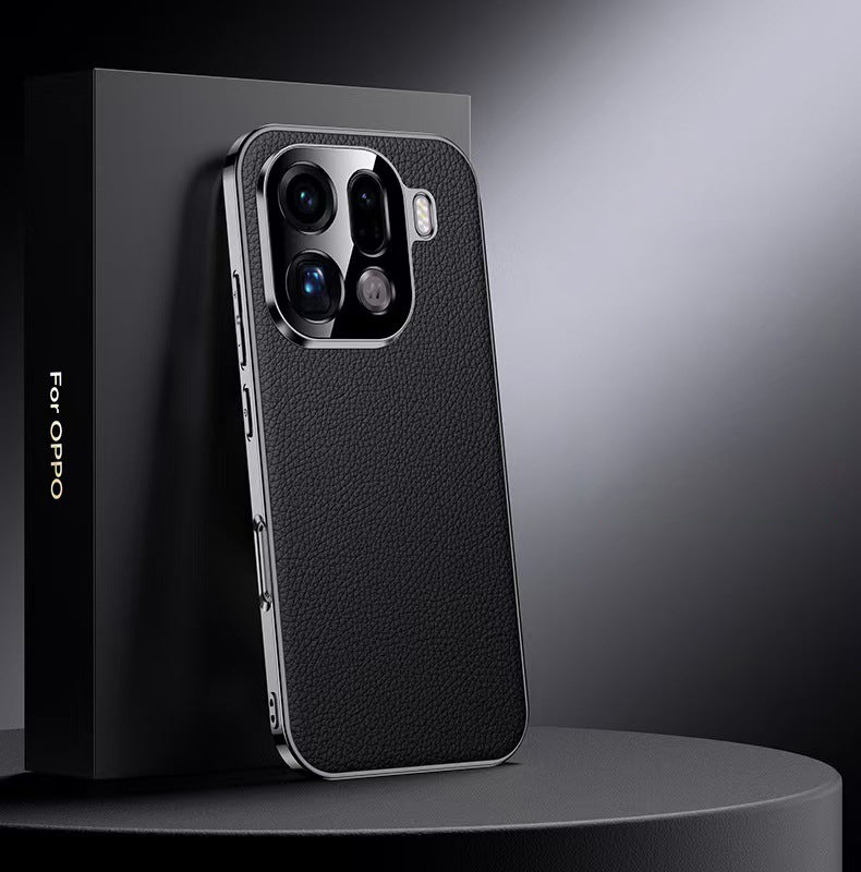 Electroplated Genuine Leather Pebbled Case