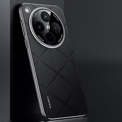 Electroplated Frame Business Leather Case