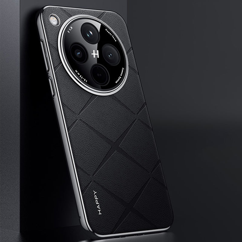 Electroplated Frame Business Leather Case