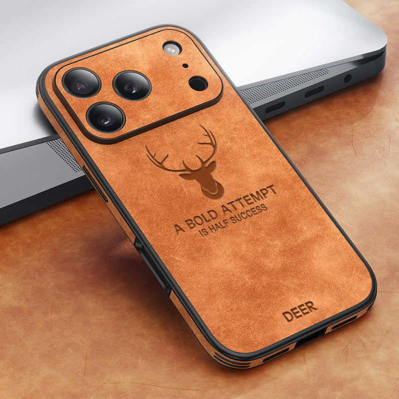 Elk Pattern Leather Case with MagSafe