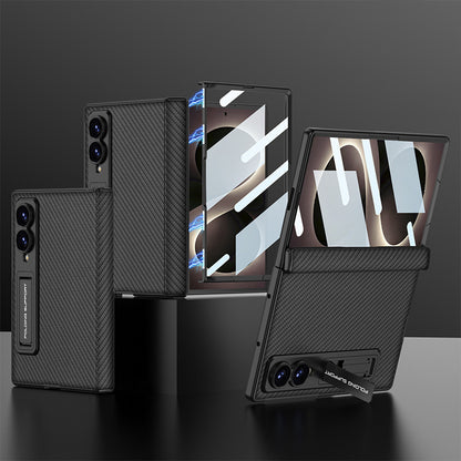 Electroplated Bracket All-Inclusive Hinge Leather Case