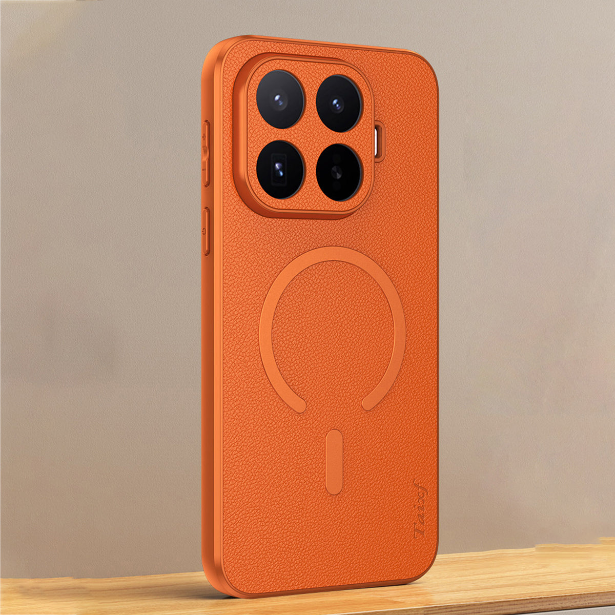 Lychee-Textured Leather Case with MagSafe