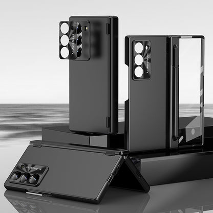 Solid Color Matte Hinged Case with Pen Slot