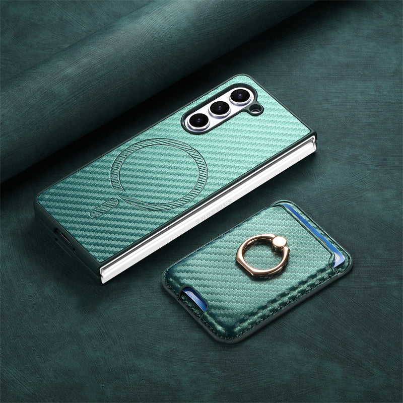 Magnetic Card Holder Carbon Fiber Case