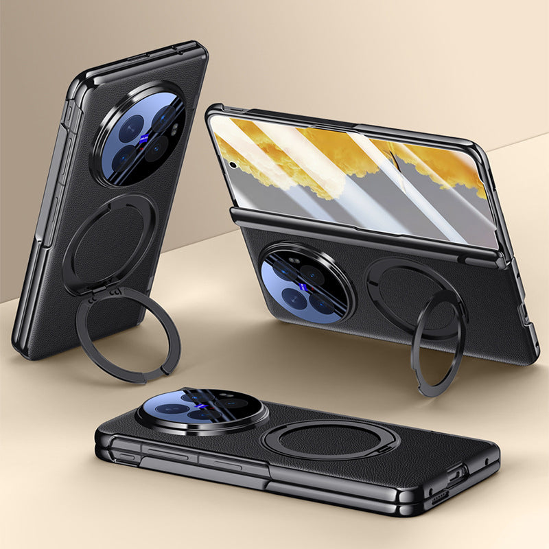 Kickstand All-Inclusive Hinge Leather Case