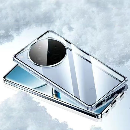 Metal Magnetic Frame Double-Sided Glass Case
