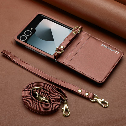 Fashionable Crossbody Card Cell Leather Case