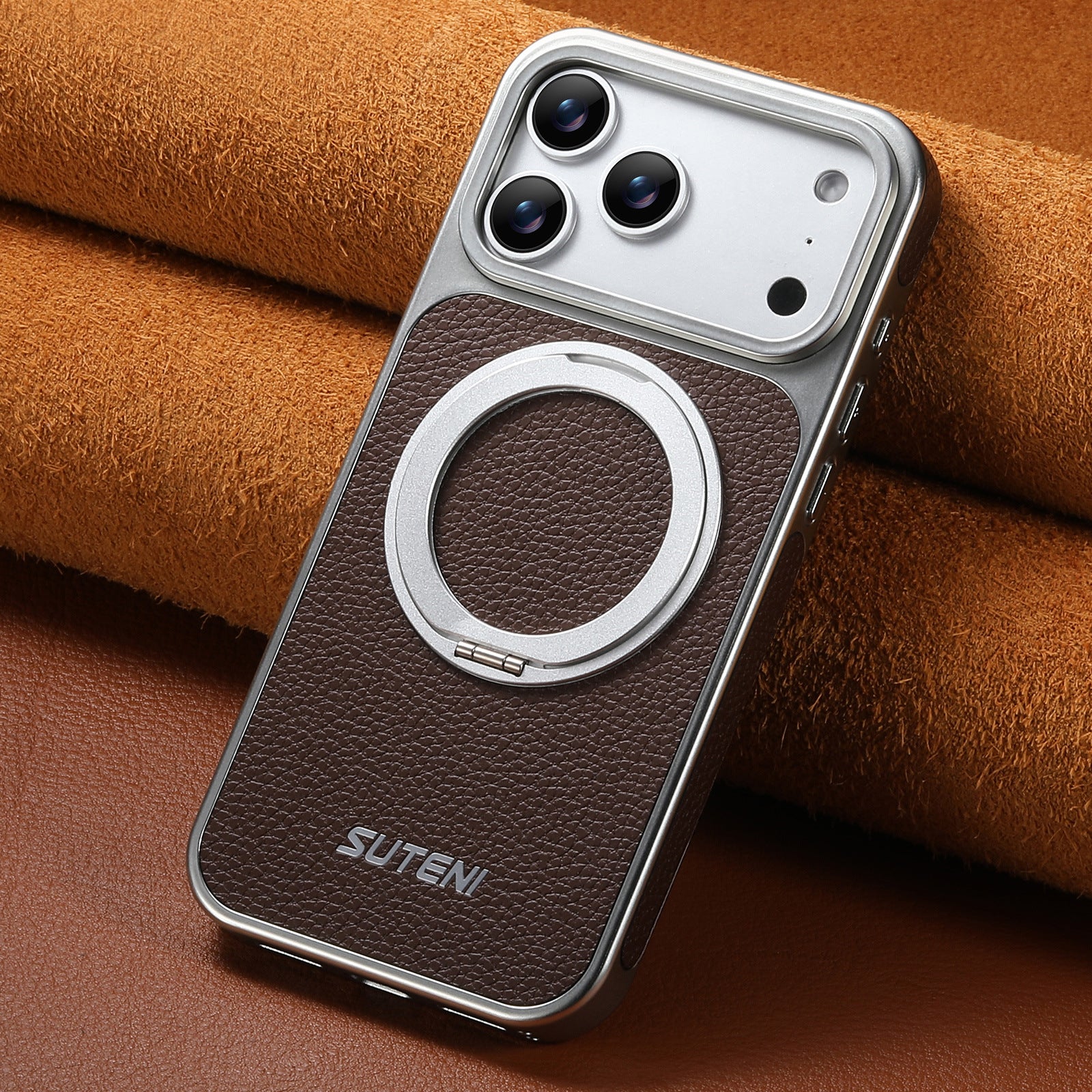 Rotating Ring Leather Case