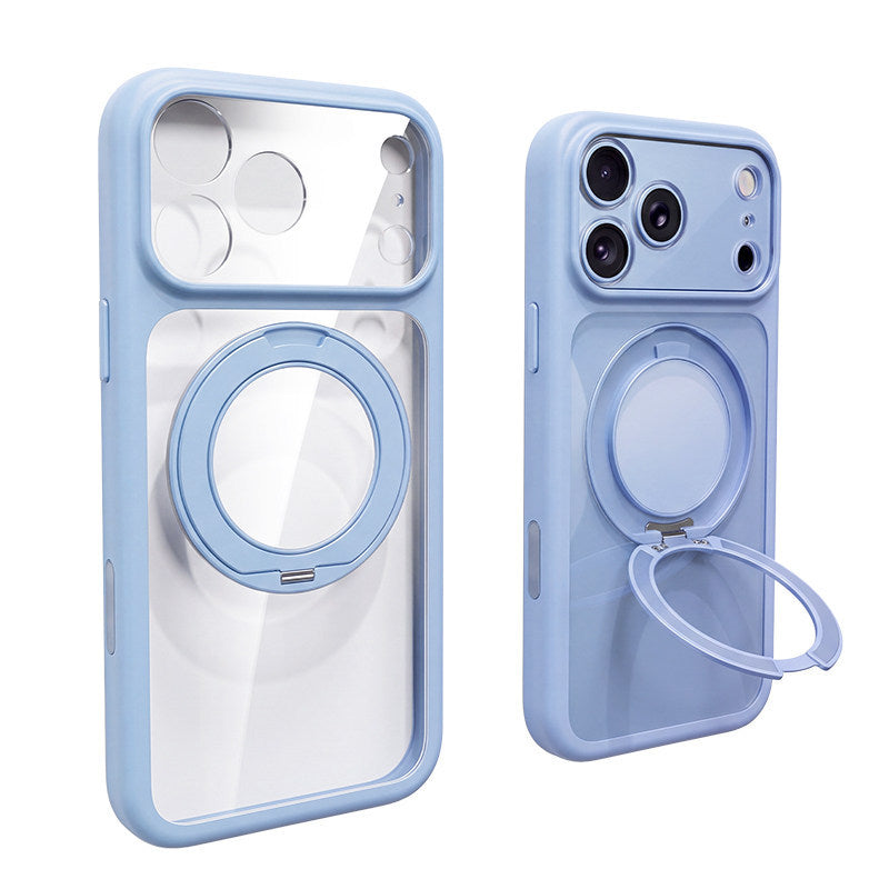 Silicone Frame Anti-Slip Transparent Case with MagSafe