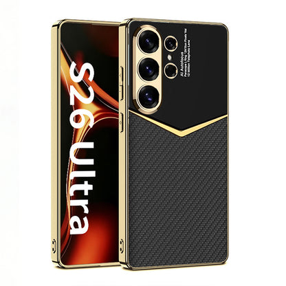 Fashionable Electroplated Stitching Leather Case