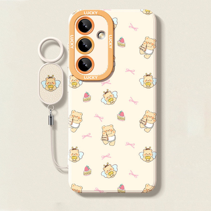 Butter Bear Liquid Silicone Lanyard Case