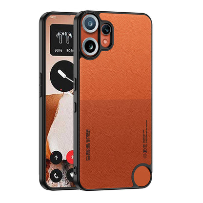 Contrast Color Leather Case