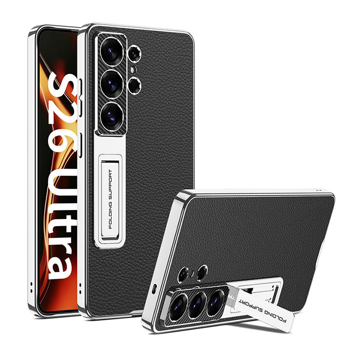 Electroplated Silver-Edged Business Leather Case