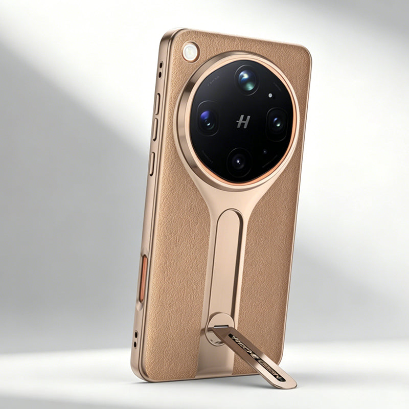 Folding Kickstand Leather Case
