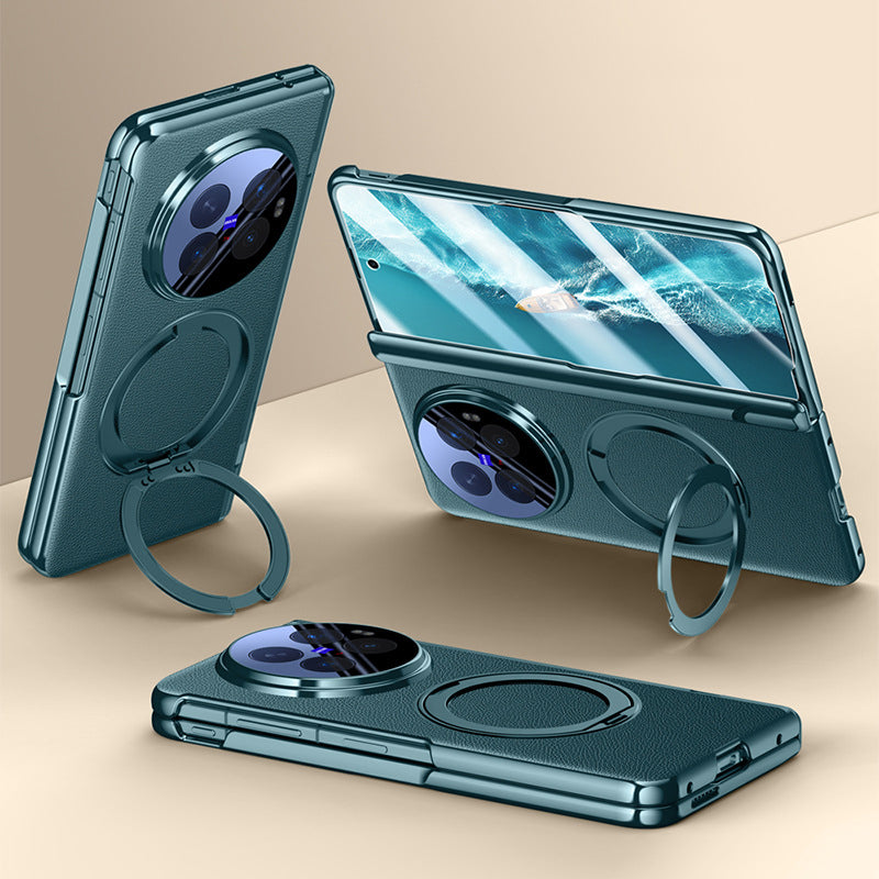 Kickstand All-Inclusive Hinge Leather Case