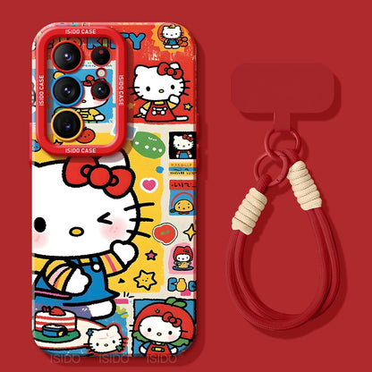Hello Kitty Liquid Silicone Lanyard Case