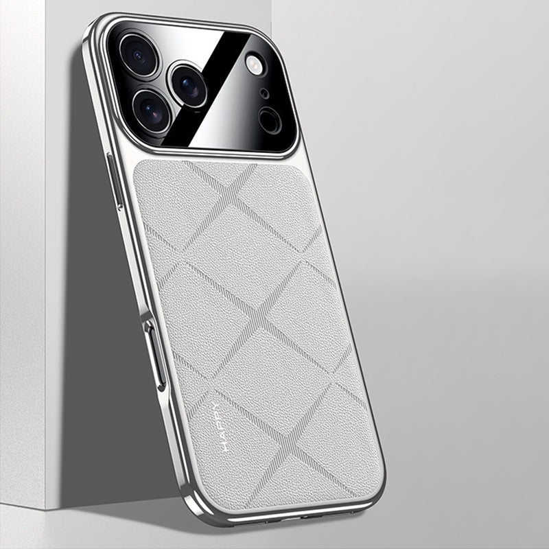 Electroplated Genuine Leather Pebbled Case