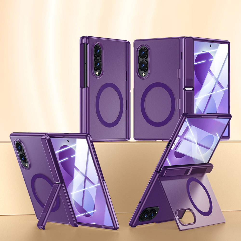 Magnetic Hinge Full Protection Case with Kickstand