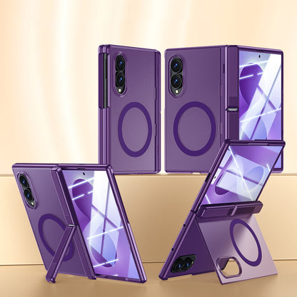 Magnetic Hinge Full Protection Case with Kickstand