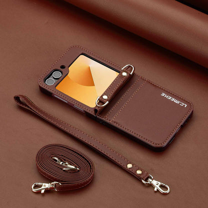 Fashionable Crossbody Card Cell Leather Case