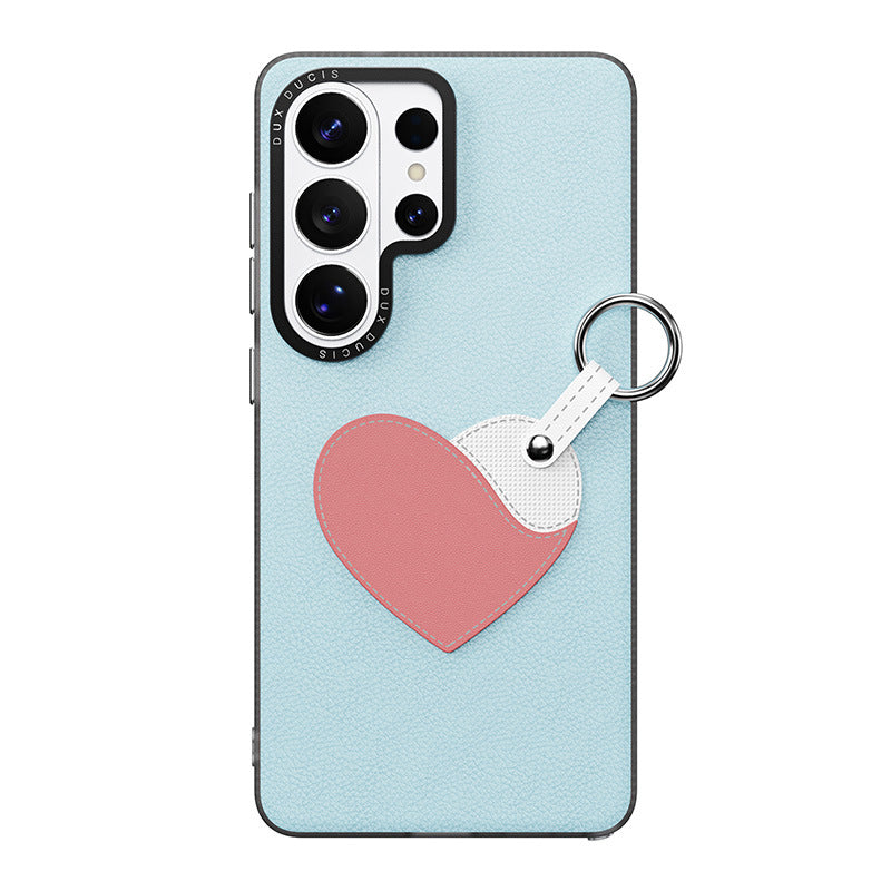 Small Fresh Leather Case with Lanyard