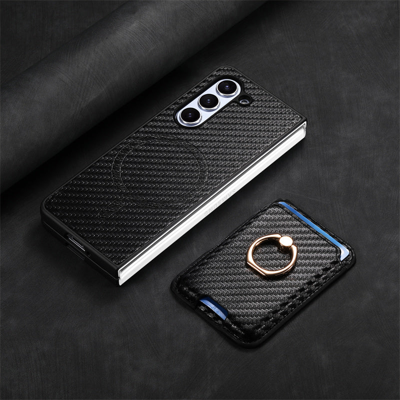 Magnetic Card Holder Carbon Fiber Case