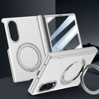 Premium Leather Cover with Magnetic Ring Kickstand