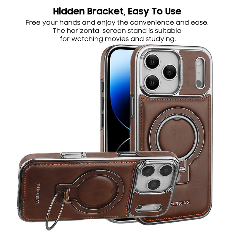 Integrated MagSafe Ring Business Leather Case