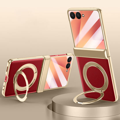 360° Rotating kickstand Leather Case with MagSafe