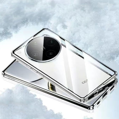 Metal Magnetic Frame Double-Sided Glass Case