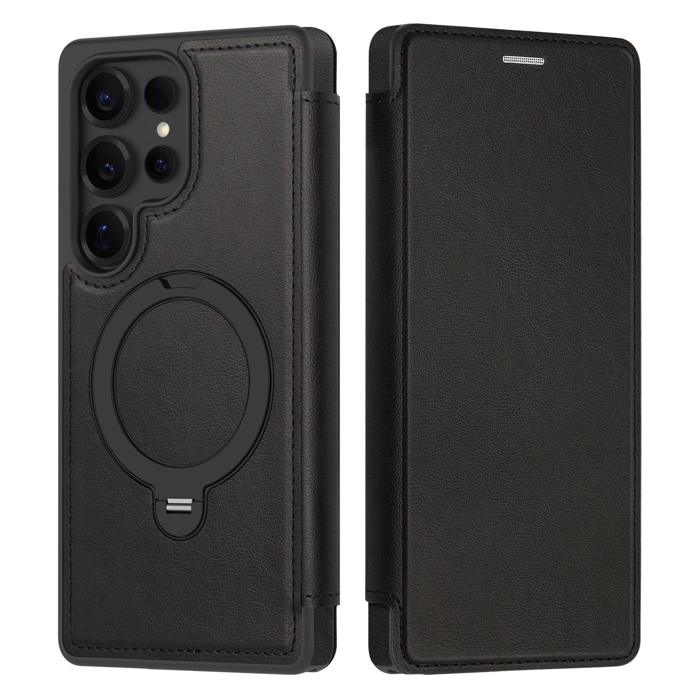 Rotating kickstand Leather Case with MagSafe