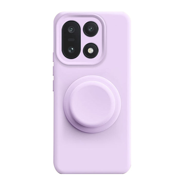 Solid Color Liquid Silicone Case with Kickstand