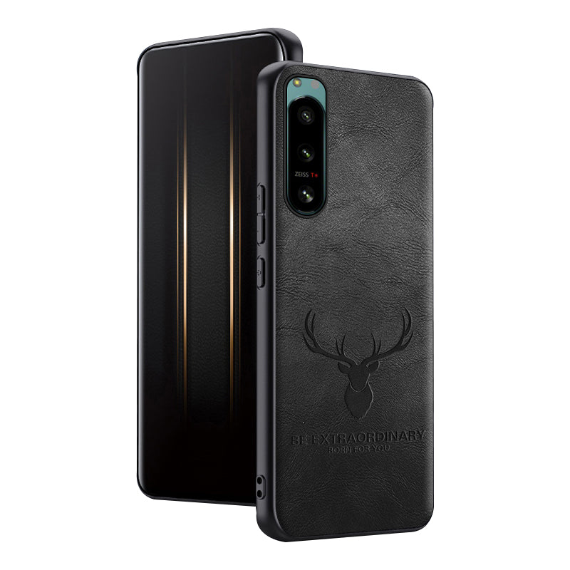 Sony Series | Elk Engraved Mobile Phone Leather Case