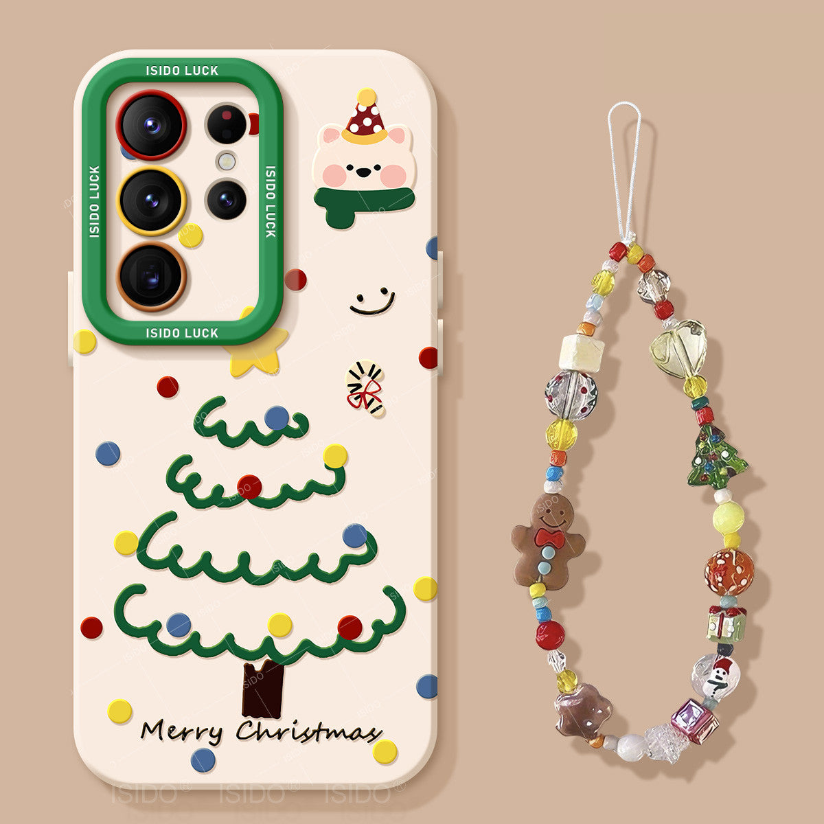 Christmas Tree Liquid Silicone Lanyard Case