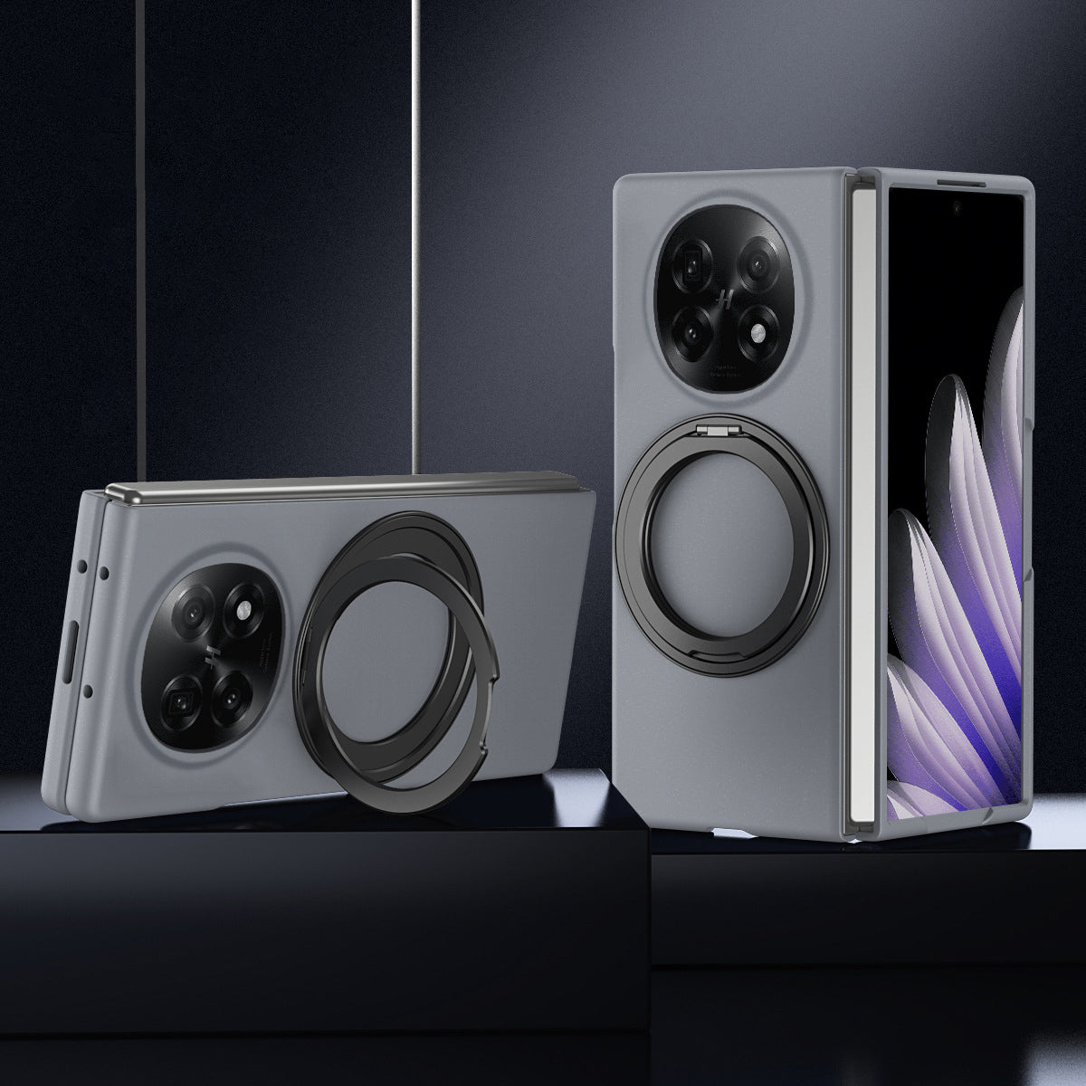 Rotating Magnetic Ring Frosted Case with MagSafe