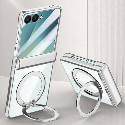 Rotating Bracket Electroplated Clear Case with MagSafe