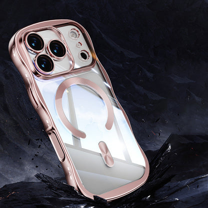 Wave-Patterned Electroplated Case with MagSafe