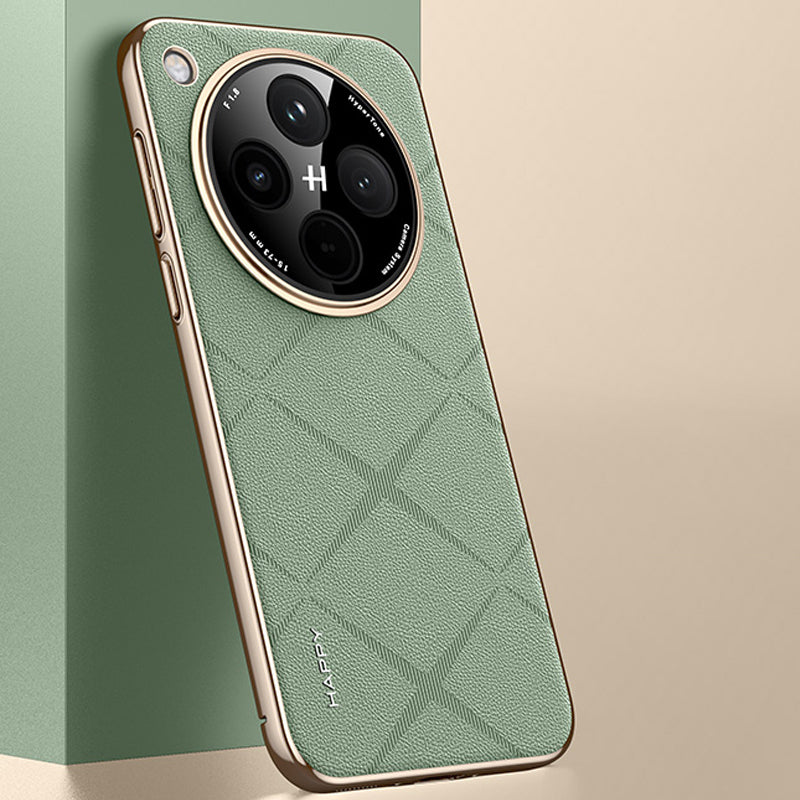 Electroplated Frame Business Leather Case